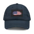 Distressed USA Flag Hat — Embroidered
