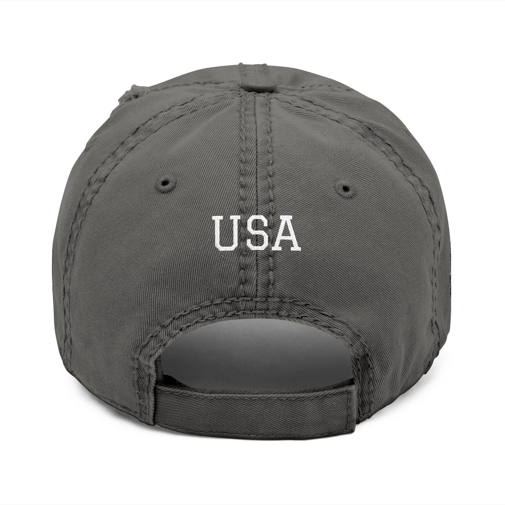 Distressed USA Flag Hat — Embroidered